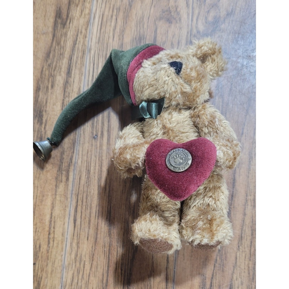 Boyds Bear 6" Red and Green Hat with Heart Archive Series - New